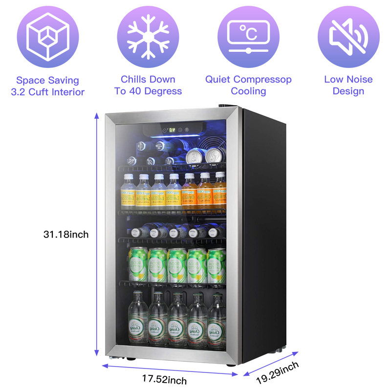 YUKOOL 3.2cu.ft Single Zone BuiltIn Beverage Refrigerator & Reviews